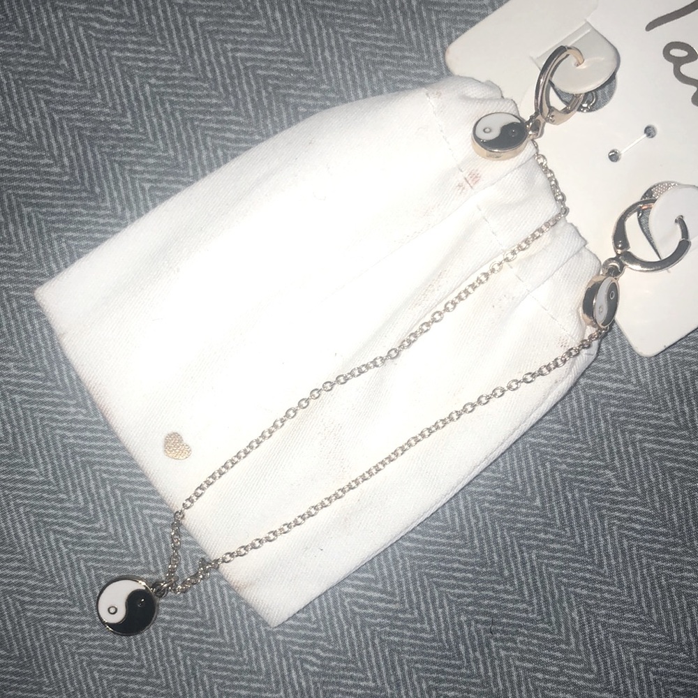These ying yang earrings are super cute paired with matching ying yang necklace